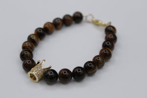 Tiger eye crown(gold)