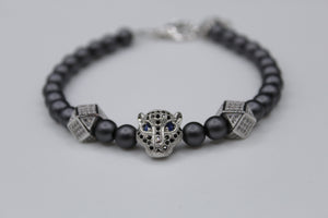 Lion bracelet (silver/grey)