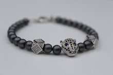 Load image into Gallery viewer, Lion bracelet (silver/grey)