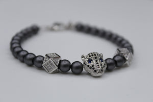 Lion bracelet (silver/grey)