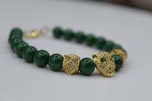 Load image into Gallery viewer, Lion bracelet (gold/green)