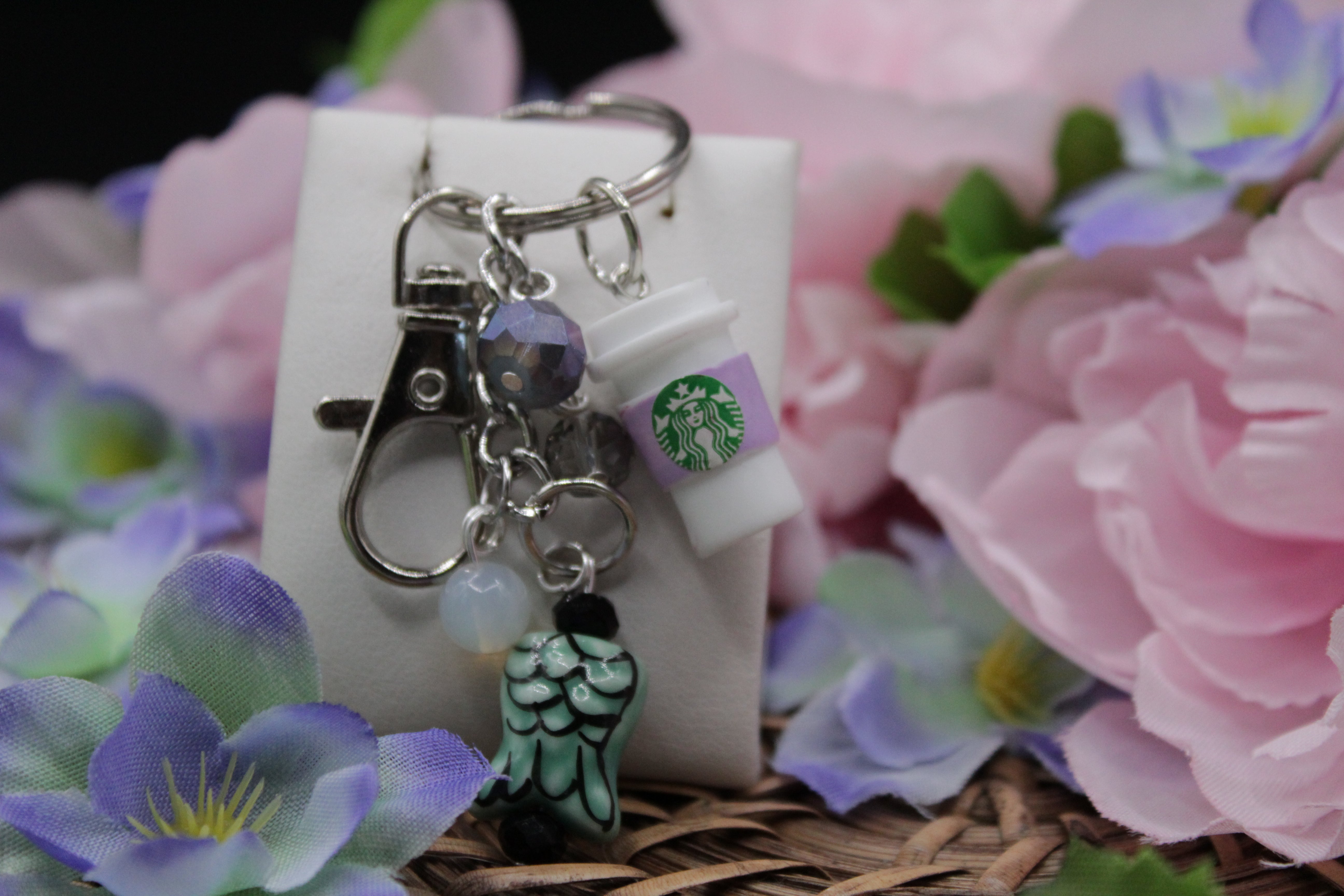 gbcreations Purple Starbucks Keychain