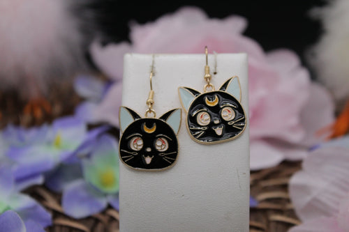 Salior moon cat earrings