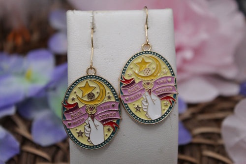 Salior moon wand earrings
