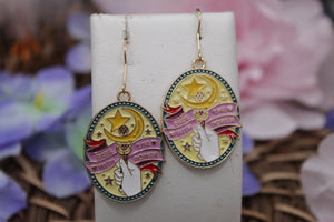 Salior moon wand earrings