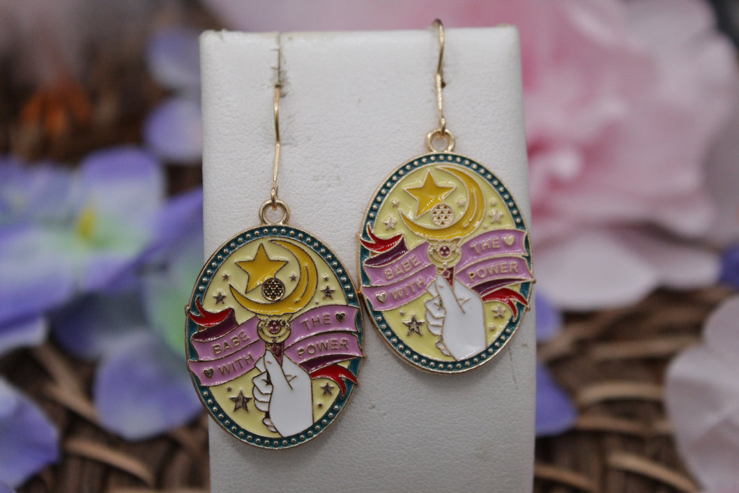 Salior moon wand earrings