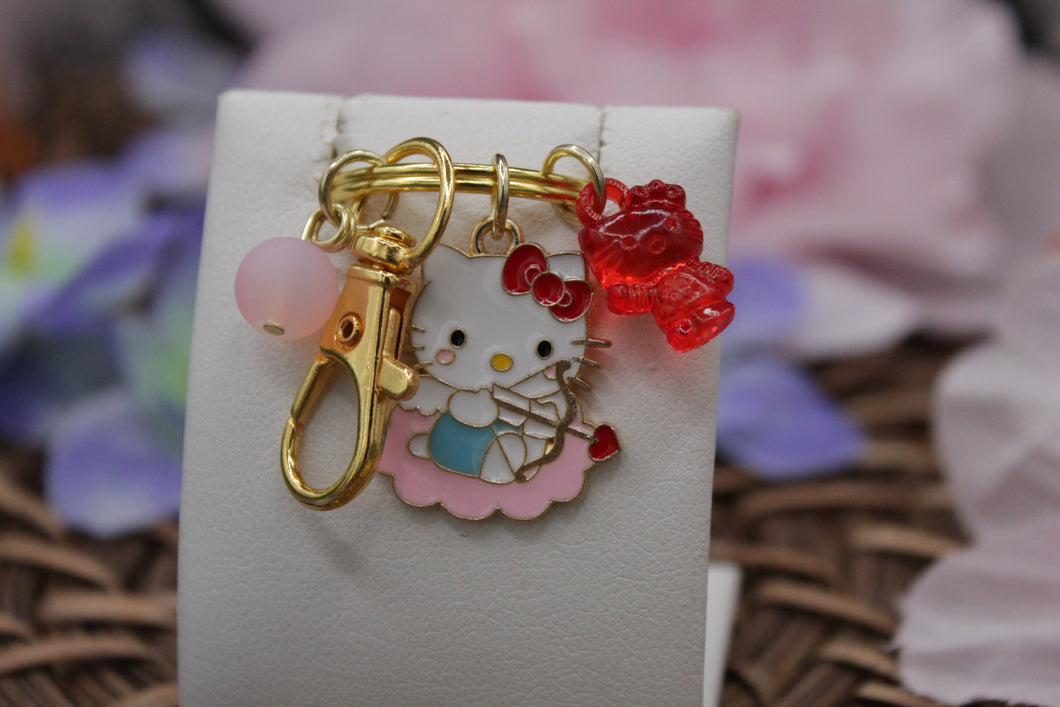 Hello kitty cupid keychain