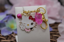 Load image into Gallery viewer, Hello kitty peace out keychain
