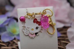 Hello kitty peace out keychain