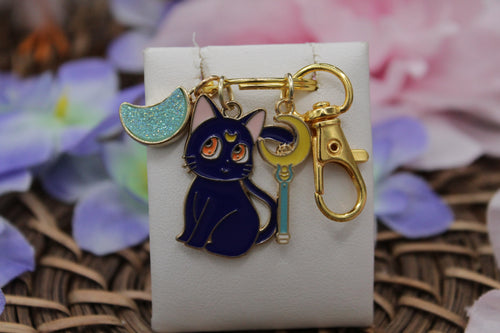 Salior moon (blue) cat keychain