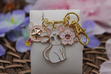 Load image into Gallery viewer, Salior moon (white) cat keychain
