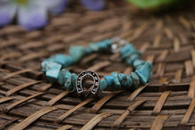 Load image into Gallery viewer, Horse shoe turquoise bracelet