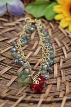 Load image into Gallery viewer, Red berries dangle bracelet