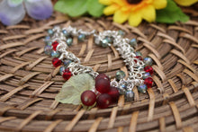 Load image into Gallery viewer, Red berries dangle bracelet