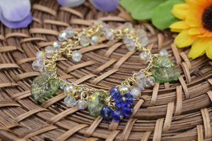 Blue berry dangle bracelet