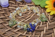 Load image into Gallery viewer, Blue berry dangle bracelet