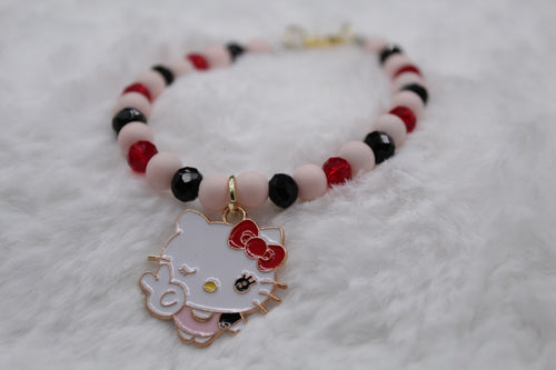 Hello kitty peace sign bracelet
