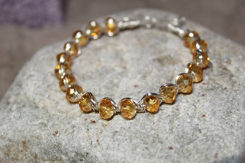 Orange wrapped bracelet