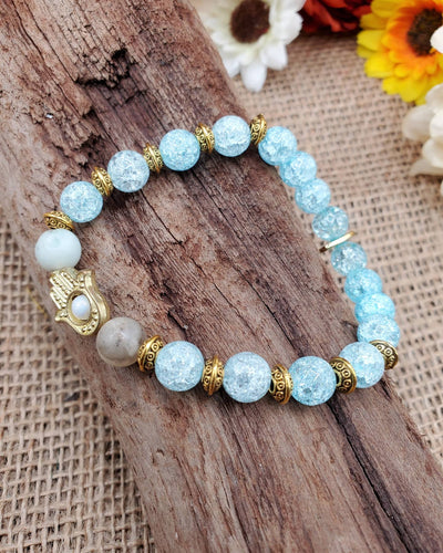 Light blue eye bracelet