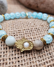 Load image into Gallery viewer, Light blue eye bracelet