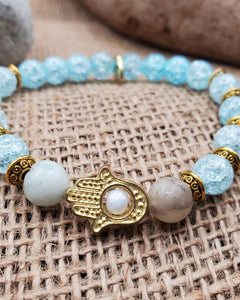 Light blue eye bracelet