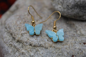 Resin butterfly earrings
