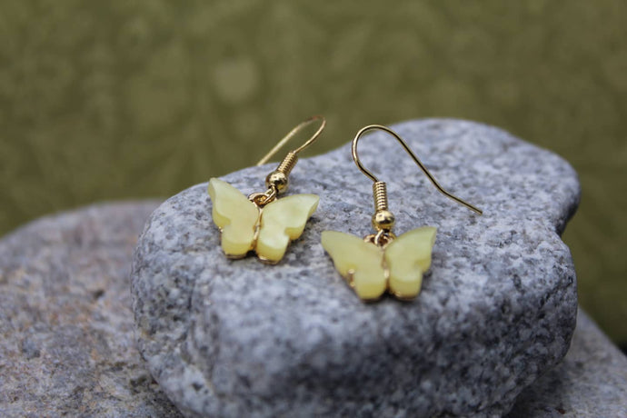 Resin butterfly earrings