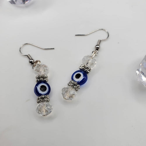 Blue evileye earrings