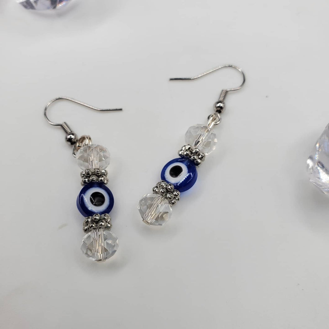 Blue evileye earrings