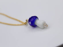 Load image into Gallery viewer, Blue mushroom necklace
