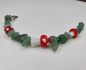Aventurine mushroom bracelet