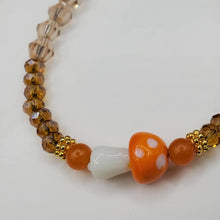 Load image into Gallery viewer, Orange mushroom bracelet