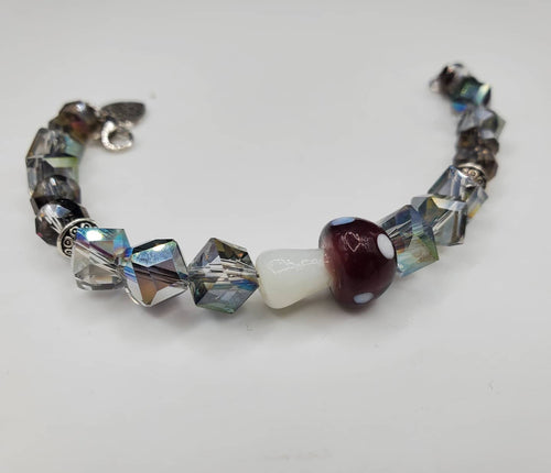 Purple mushroom bracelet
