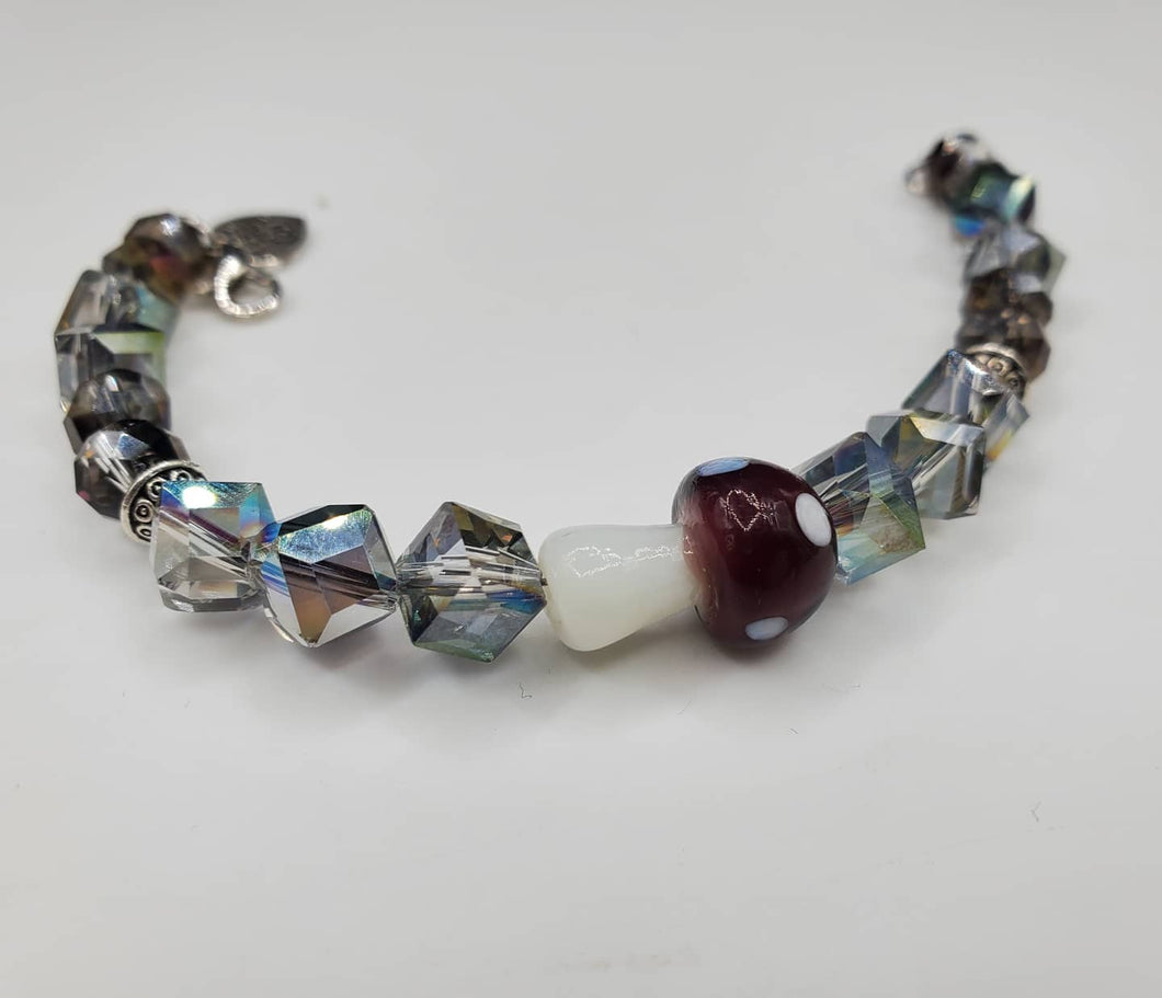 Purple mushroom bracelet