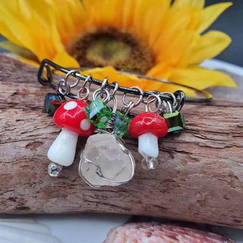 Mushroom bangle bracelet