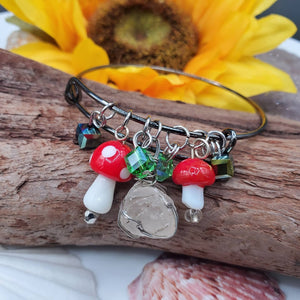 Mushroom bangle bracelet