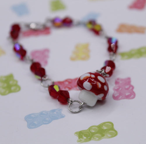 Mushroom bangle bracelet