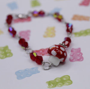 Mushroom bangle bracelet