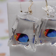 Load image into Gallery viewer, Ocean blue fish earrings