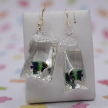 Load image into Gallery viewer, Fishy in a bag earrings