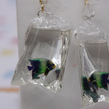 Load image into Gallery viewer, Fishy in a bag earrings