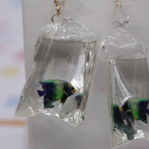 Fishy in a bag earrings