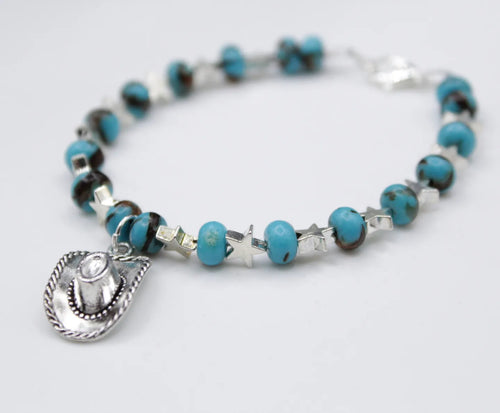 Cowgirl hat bracelet