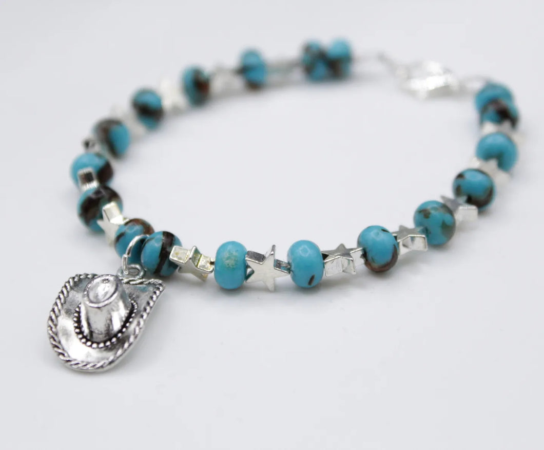 Cowgirl hat bracelet