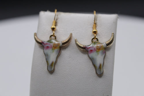 Roses horn earrings