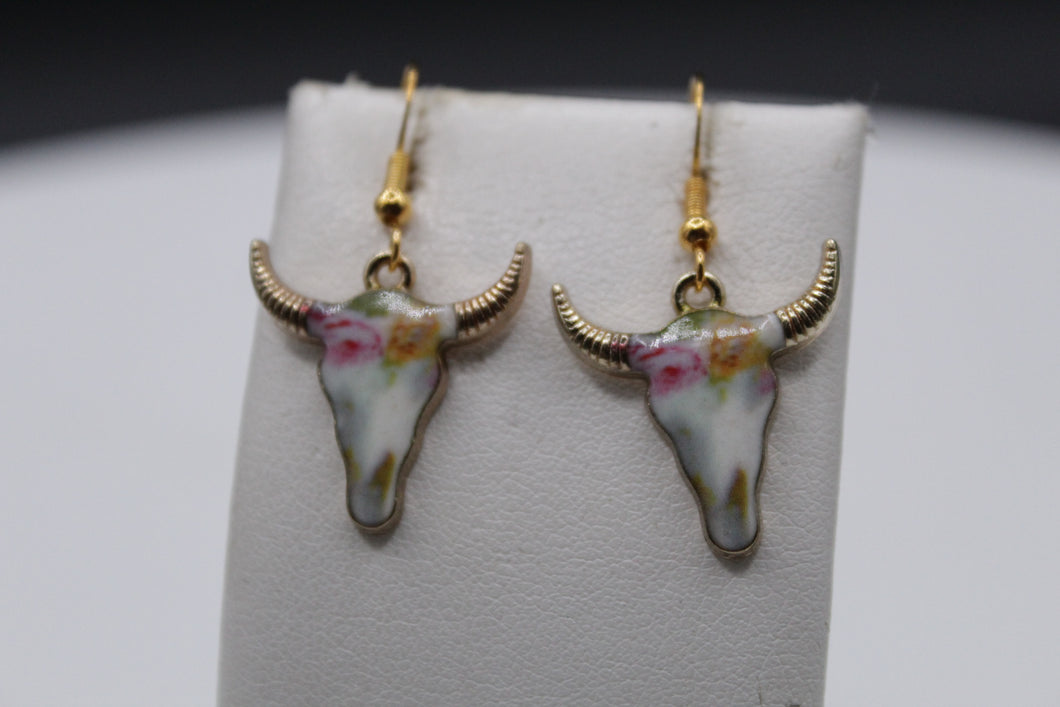 Roses horn earrings