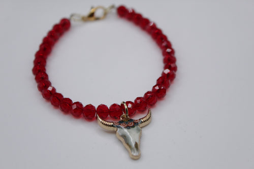 Red cowhorn bracelet