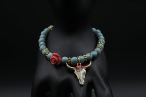 Cow/rose bracelet