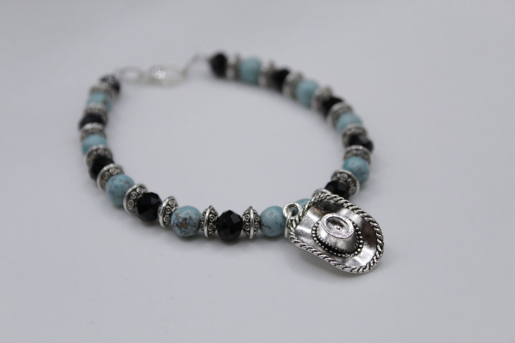 Cowgirl hat bracelet