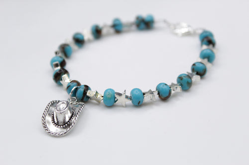 Cowgirl hat bracelet